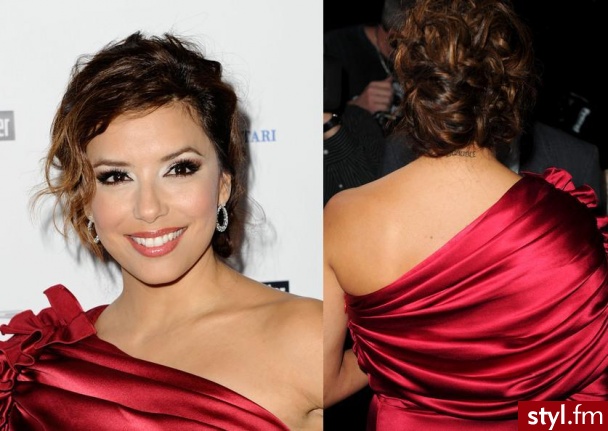 Eva Longoria - Brązowe Upięcie Proste Na co dzień Długie Fryzury