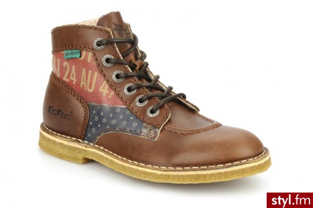 Kickers PÓŁBUTY I BOTKI KICK LEGEND FEMME BY KICKERS (Brązowy) - Botki Buty Moda