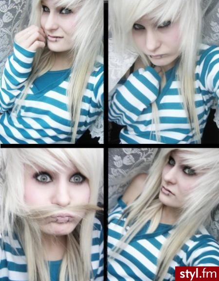 EMO Alternatywne Średnie Fryzury