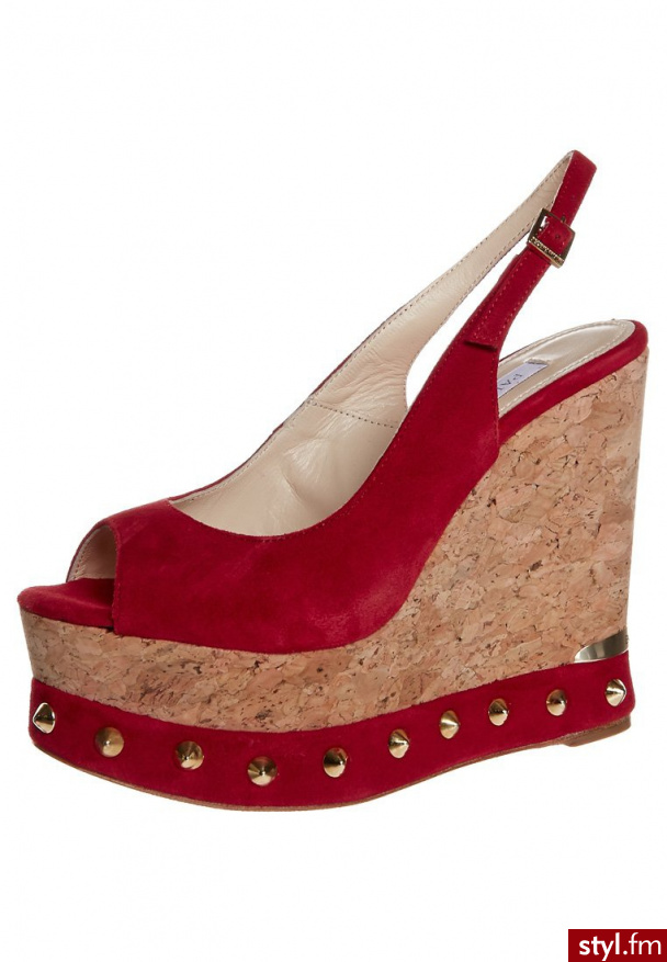 Paloma Barcelo Szpilki Peep Toe czerwony 879203 - Szpilki Buty Moda