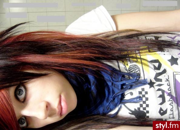 EMO Alternatywne Średnie Fryzury