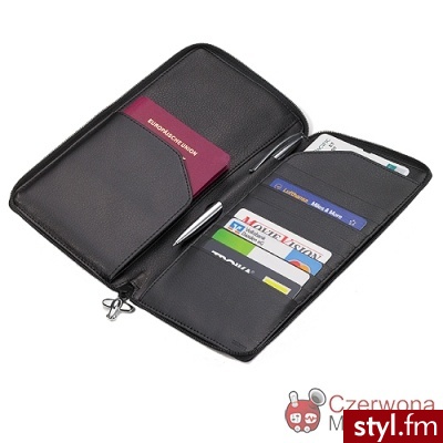 Troika! Etui na dokumenty Troika Midnight pionowe (TRV69/LE) - Portfele i etui Dodatki Moda