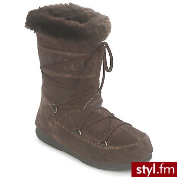 Moon Boot BUTY BUTTER MID Brown - Kozaki Buty Moda