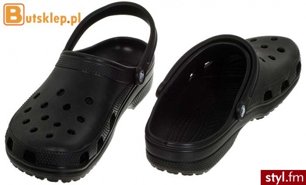 Buty Crocs Cayman Classic Black (10001) - Klapki Buty Moda