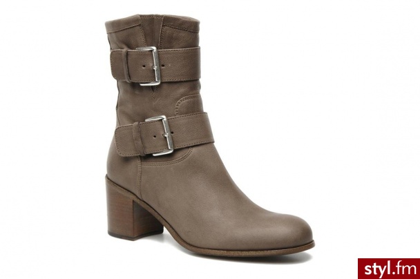 Free Lance Półbuty i botki Azev 7 mini strap (Szary) - Botki Buty Moda