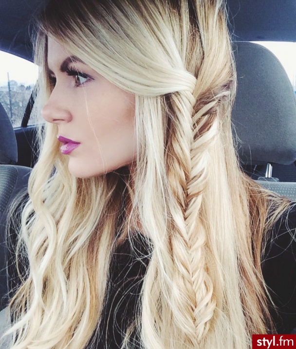 Blond Warkocze Proste Na co dzień Długie Fryzury