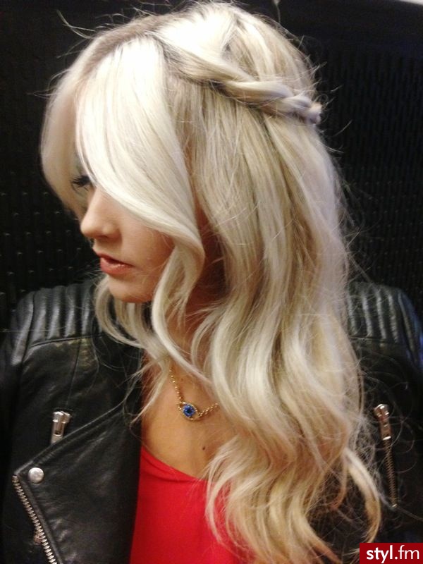 Blond Warkocze Kręcone Na co dzień Długie Fryzury