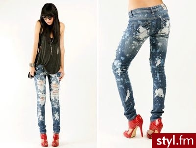 Jeansy Spodnie Moda