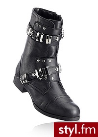 Bonprix Kozaki czarny 958939_22134 - Kozaki Buty Moda