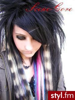 EMO Alternatywne Średnie Fryzury