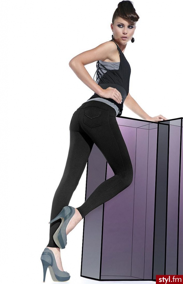 Bas Bleu Sandra Pz legginsy 200 den (biały) - Leginsy Spodnie Moda