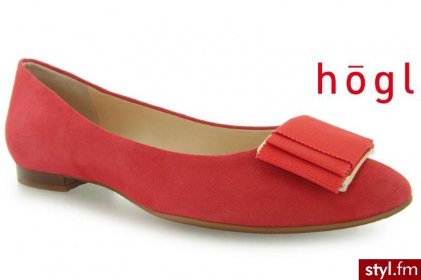 Hogl 1012 Samtkid-Leder Pink - Balerinki Buty Moda