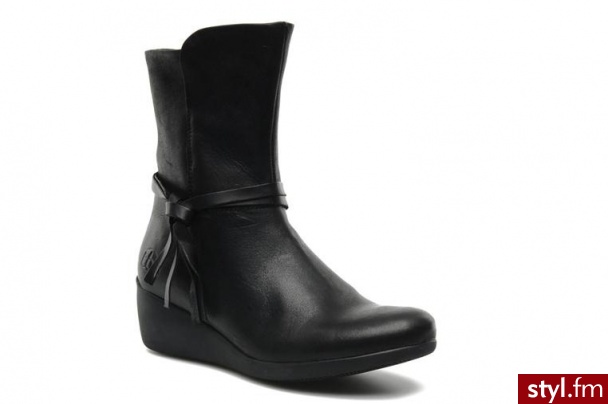 TBS PÓŁBUTY I BOTKI ORLANN BY TBS (Czarny) - Botki Buty Moda