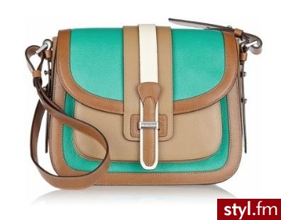 Michael Kors Gia Saddle color-block leather shoulder bag - Torebki na co dzień Torebki Moda