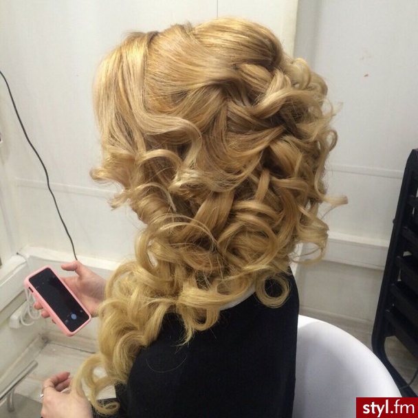 Blond Upięcie Kręcone Ślubne Długie Fryzury