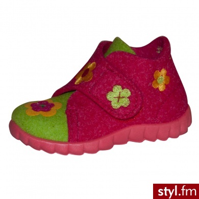 Superfit Kapcie Kwiatuszki pink kombi - Pozostałe Buty Moda
