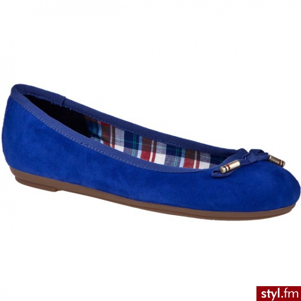 TOMMY HILFIGER Baleriny Cecilia 3 B FW56815247 462 Niebieski (Mazarine Blue) 462 - Balerinki Buty Moda