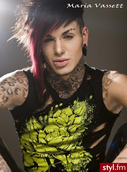 Czarne Punk Rock Alternatywne Średnie Męskie Fryzury