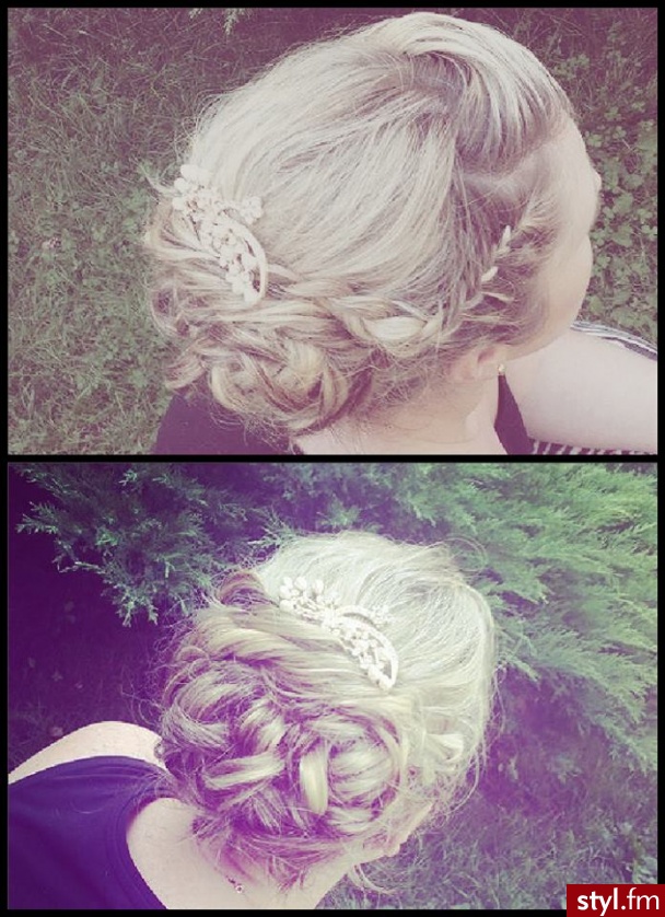 Blond Upięcie Kręcone Ślubne Długie Fryzury