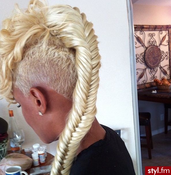 Blond Warkocze Proste Na co dzień Długie Fryzury