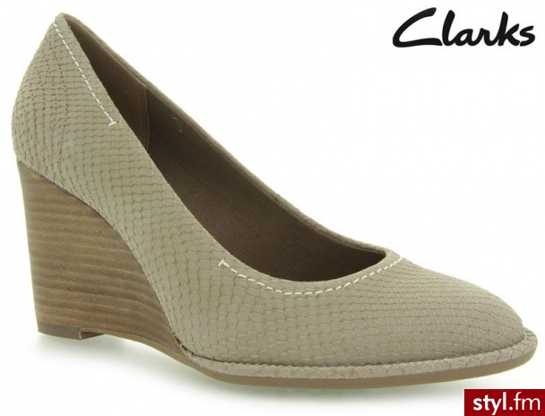 Clarks Gayle Ruby Mushroom Leather - Koturny Buty Moda