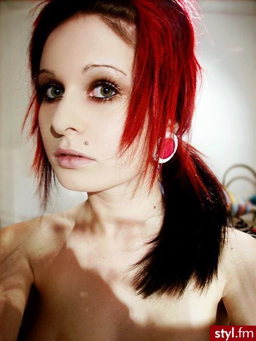 EMO Alternatywne Średnie Fryzury