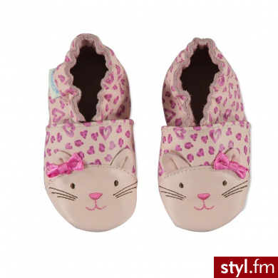 ROBEEz Skórzane buciki KITTY 3D pastel różowy - Pozostałe Buty Moda