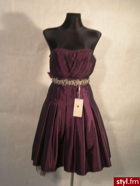 http://www.on-i-ona.pl/index.php?p104,sukienka-wieczorowa-sliwka-tafta-za-kolano - Pozostałe Ciuchy Moda