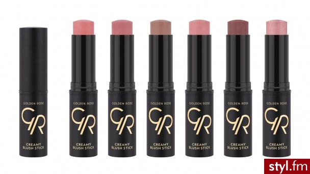 CREAMY BLUSH STICK z oferty Golden 
Rose to funkcjonalny produkt w sztyfcie. Jego kremowa konsystencja sprawia, że kolor idealnie łączy się ze skórą i efektownie zaakcentuje kości policzkowe. Kosmetyk dostępny jest w sześciu atrakcyjnych odcieniach. - Kosmetyki