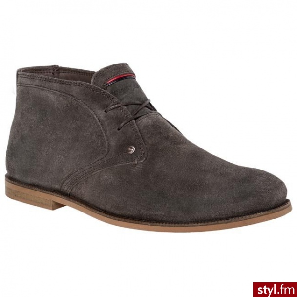 TOMMY HILFIGER Trzewiki Adam 4B FM56815177 231 Szaro-zielony - Kozaki Buty Moda