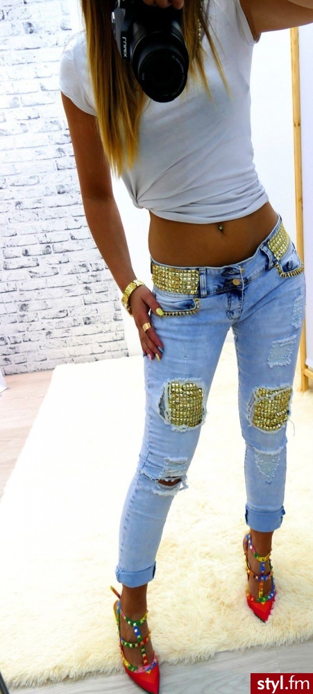Jeansy Spodnie Moda