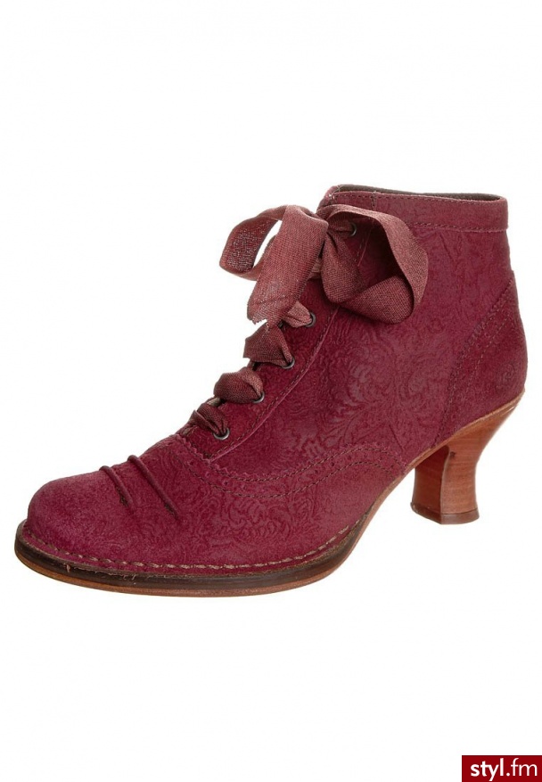Neosens ROCOCO Botki sznurowane czerwony - Botki Buty Moda