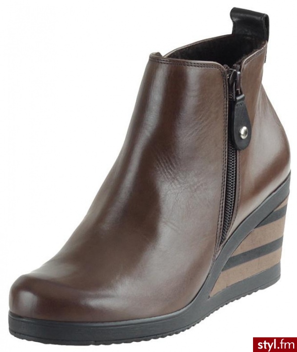 Ryłko Botki Y5VM7X Ciemnobrązowe Y84 - Botki Buty Moda