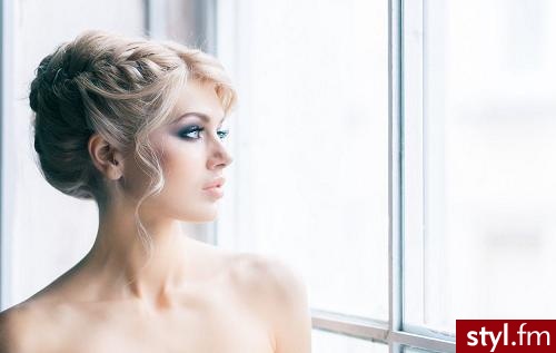 Blond Warkocze Proste Ślubne Długie Fryzury