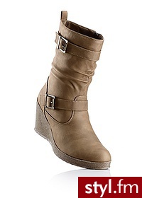Bonprix Botki brunatny 964143_22132 - Botki Buty Moda