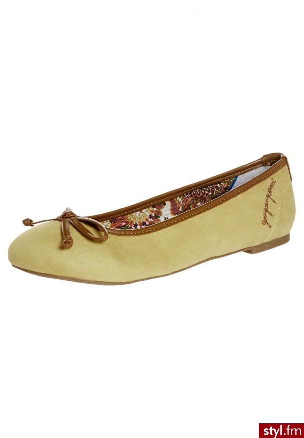 You Young Coveri Baleriny żółty (YC74953) - Balerinki Buty Moda