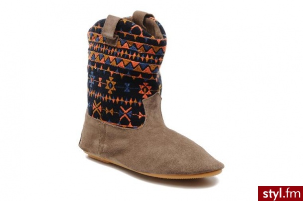 Anniel PÓŁBUTY I BOTKI NAVAJA BY (SZARY) (Szary) - Botki Buty Moda