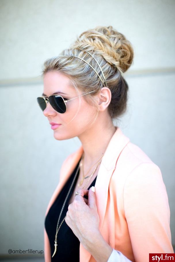 Blond Upięcie Kręcone Na co dzień Średnie Fryzury