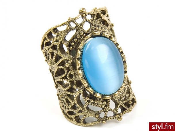 Iloko PIERŚCIONEK VINTAGE BLUE - Pierścionki Biżuteria Moda