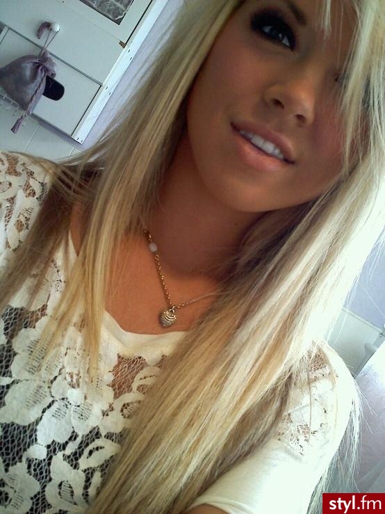 Blond Rozpuszczone Proste Na co dzień Długie Fryzury