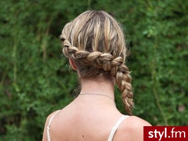Blond Warkocze Proste Na co dzień Długie Fryzury
