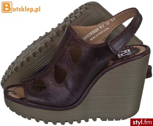 FLY London buty Pemba Rug Dark Brown (P500263004) - Koturny Buty Moda