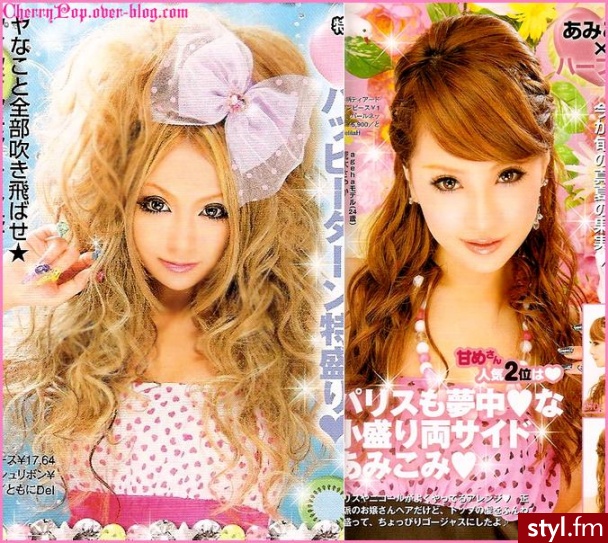 <3. gyaru<3 - Kręcone Na co dzień Średnie Fryzury