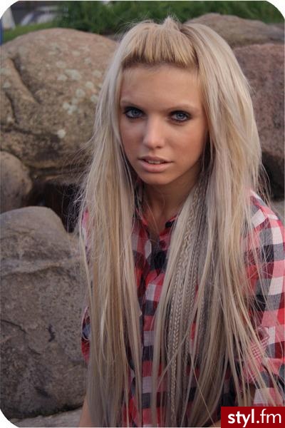 Blond Rozpuszczone Proste Na co dzień Długie Fryzury