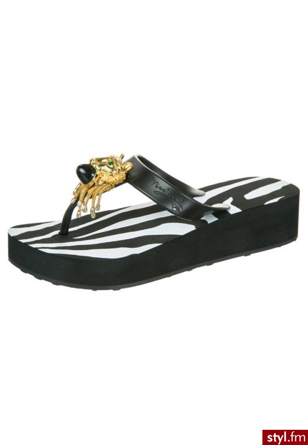 Miss Trish LION Japonki kąpielowe czarny (MTR13-120) - Klapki Buty Moda