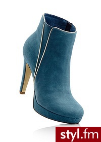 Bonprix Botki niebieski 972273_25192 - Botki Buty Moda