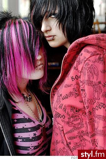 EMO Alternatywne Średnie Fryzury