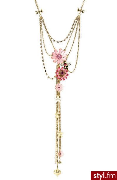 Śliczny i niezwykle wiosenny naszyjnik od królowej biżuterii - Betsey Johnson! :) Do kupienia za $95. - Pozostałe Dodatki Moda