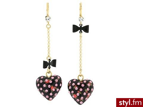 Naszpikowane dżetami serca - Betsey Johnson - 45.90$ - Pozostałe Dodatki Moda