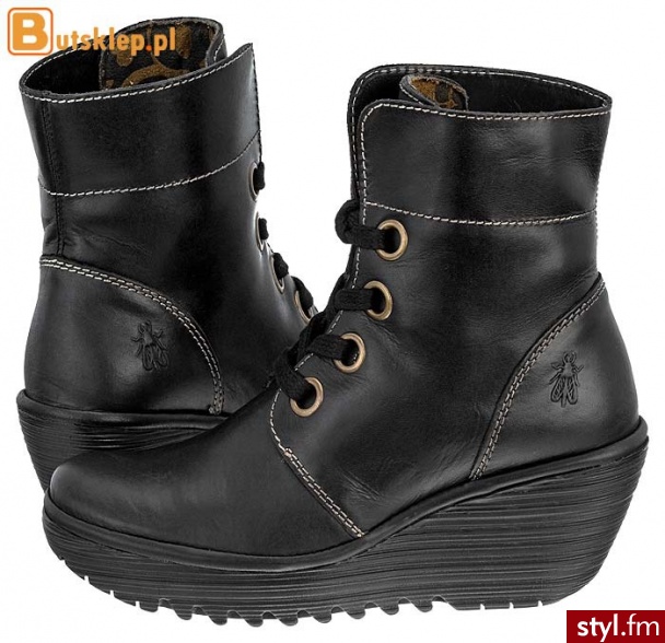 FLY London buty Yel Rug Black (P500325002) - Koturny Buty Moda